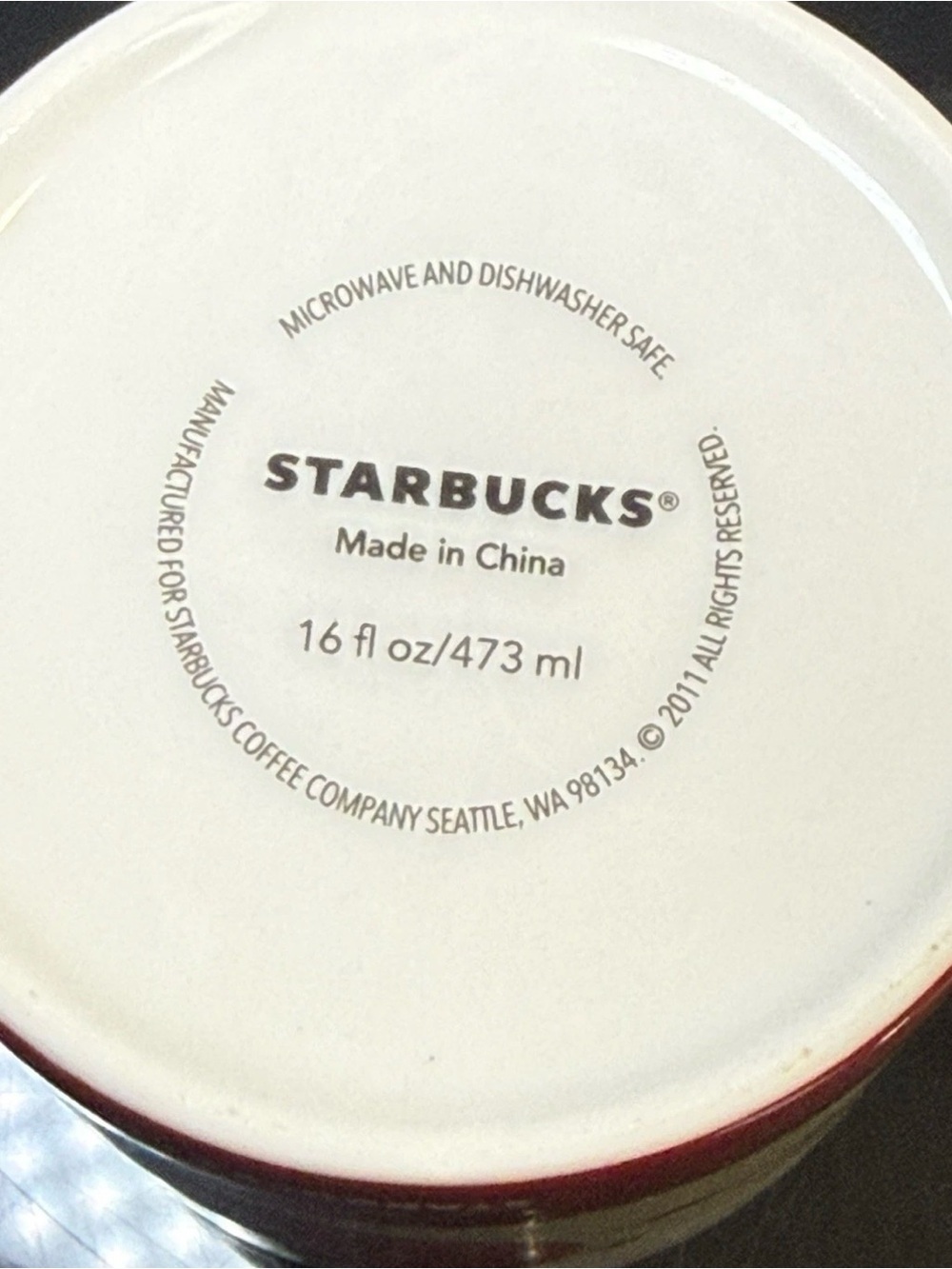 Starbucks Collector Series Spain Mug White Red Beige 16 fl oz EUC - Picture 8 of 8